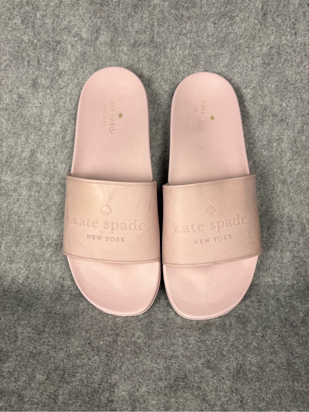 Kate Spade Le Name Sunny Pink Logo Slide Sandals Size 11